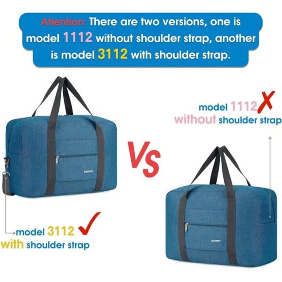 For Spirit Airlines Personal Item Bag 18x14x8 Foldable Travel Duffel Bag Tote - Picture 6 of 8